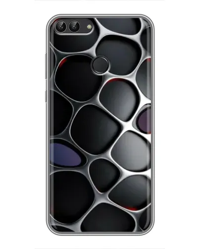 Чохол для Huawei P Smart (Enjoy 7s, FIG-LA1) з картинкою «Об'ємна темна решітка»