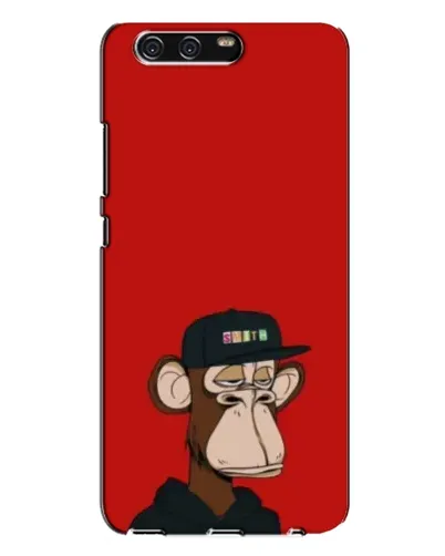 Чохол для Huawei P10 Plus (VKY) з картинкою «Bored Ape — червоний фон»
