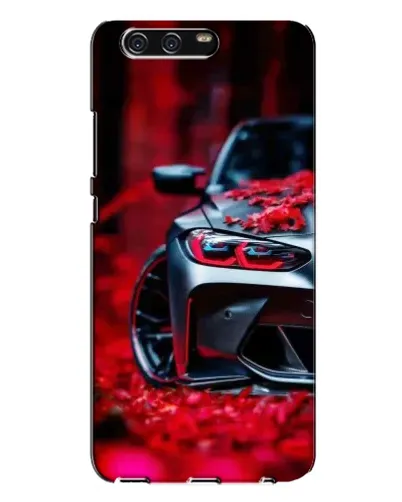 Чохол для Huawei P10 Plus (VKY) з картинкою «Спортивна BMW та квіти»