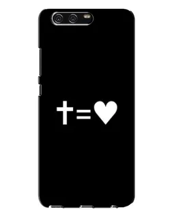 Чехол для Huawei P10 Plus (VKY) с картинкой «Крест и Сердце»