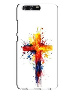 Чехол для Huawei P10 Plus (VKY) с картинкой «Акварельный крест»