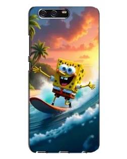 Чохол для Huawei P10 Plus (VKY) з картинкою «Губка Боб серфінгіст»