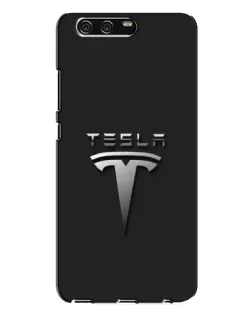 Чохол для Huawei P10 Plus (VKY) з картинкою «Сталевий логотип Tesla»