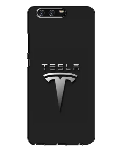 Чохол для Huawei P10 Plus (VKY) з картинкою «Сталевий логотип Tesla»