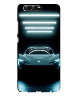Чохол для Huawei P10 Plus (VKY) з картинкою «Tesla в неоні»