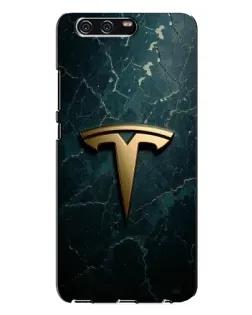 Чохол для Huawei P10 Plus (VKY) з картинкою «Мармурова Tesla Gold»