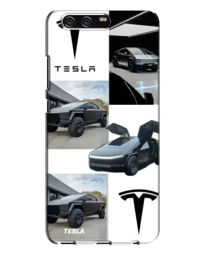 Чохол для Huawei P10 Plus (VKY) з картинкою «Колаж Cybertruck Tesla»