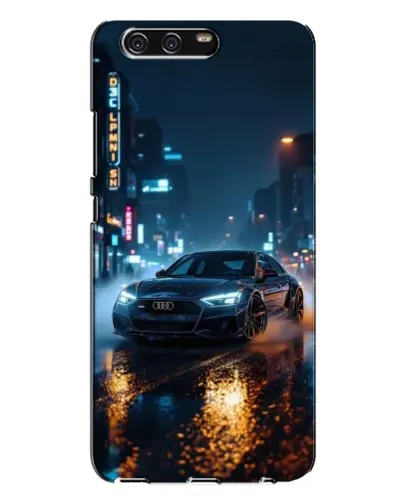 Чохол для Huawei P10 Plus (VKY) з картинкою «Нічне місто та Audi»