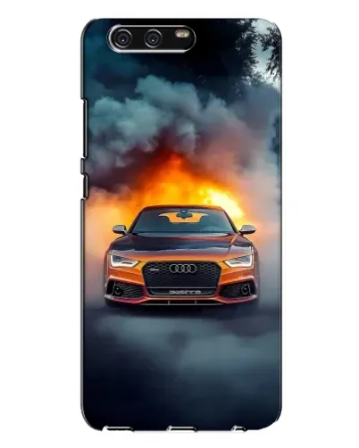 Чохол для Huawei P10 Plus (VKY) з картинкою «Audi у вогняному диму»