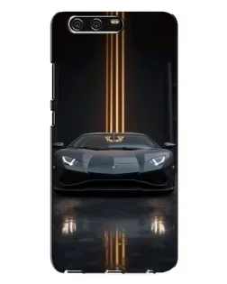 Чохол для Huawei P10 Plus (VKY) з картинкою «Lamborghini золоті лінії»