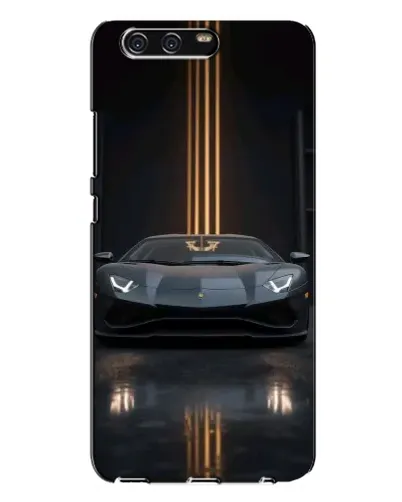 Чехол для Huawei P10 Plus (VKY) с картинкой «Lamborghini золотые линии»