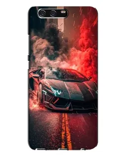 Чехол для Huawei P10 Plus (VKY) с картинкой «Lamborghini красный дым»