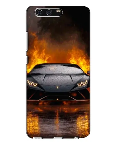 Чехол для Huawei P10 Plus (VKY) с картинкой «Lamborghini в огне»