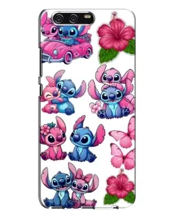 Чехол для Huawei P10 Plus (VKY) с картинкой «Стикеры Stitch и Angel»