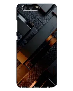 Чохол для Huawei P10 Plus (VKY) з картинкою «Чорні геометричні блоки»