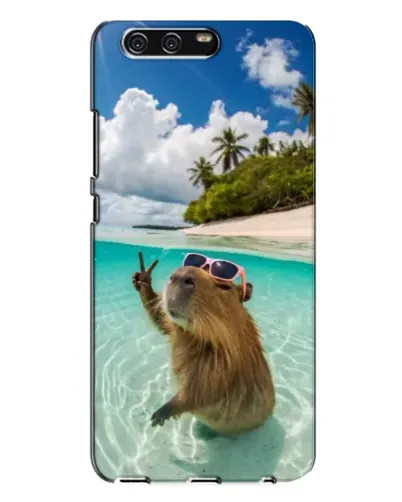 Чохол для Huawei P10 Plus (VKY) з картинкою «Капібара на морі»