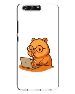 Чохол для Huawei P10 Plus (VKY) з картинкою «Капібара з ноутбуком»