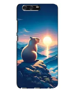 Чохол для Huawei P10 Plus (VKY) з картинкою «Захід сонця з капібарою»