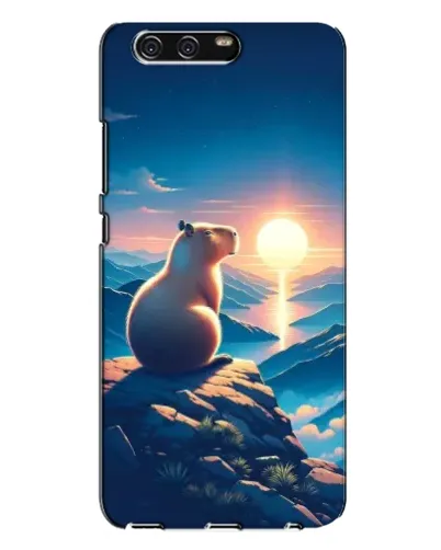 Чохол для Huawei P10 Plus (VKY) з картинкою «Захід сонця з капібарою»