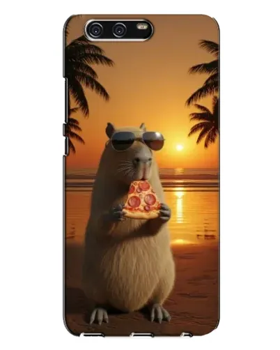 Чохол для Huawei P10 Plus (VKY) з картинкою «Капібара з піцою»