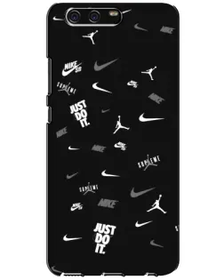 Чохол для Huawei P10 (VTR) з картинкою «Nike Black Pattern»