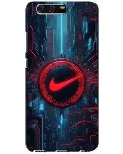 Чехол для Huawei P10 (VTR) с картинкой «Техногенный стиль Nike»