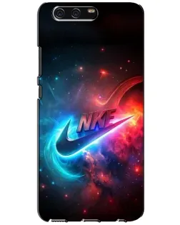 Чехол для Huawei P10 (VTR) с картинкой «Огненный логотип Nike»