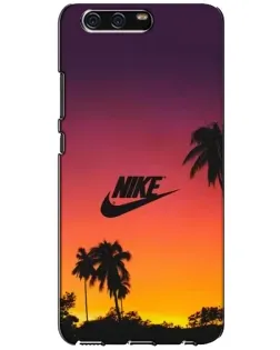 Чехол для Huawei P10 (VTR) с картинкой «Nike на закате солнца»