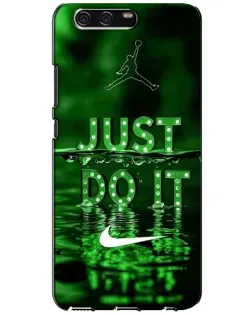 Чехол для Huawei P10 (VTR) с картинкой «Зеленый неоновый Nike»