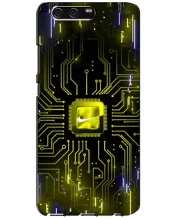 Чехол для Huawei P10 (VTR) с картинкой «Nike — золотая искра»
