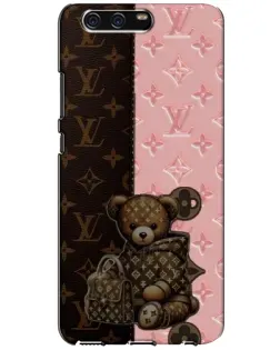 Чехол для Huawei P10 (VTR) с картинкой «Мишка в стиле LV»