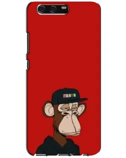 Чохол для Huawei P10 (VTR) з картинкою «Bored Ape — червоний фон»
