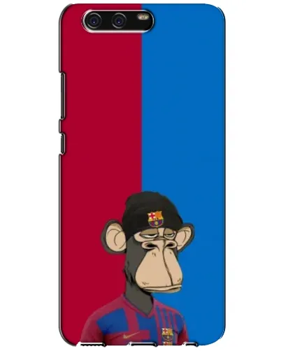 Чехол для Huawei P10 (VTR) с картинкой «Bored Ape — фанат Барсы»