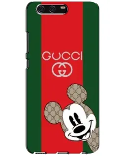 Чехол для Huawei P10 (VTR) с картинкой «Gucci — полосы и Микки»