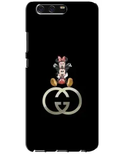 Чехол для Huawei P10 (VTR) с картинкой «Минни Маус на лого»