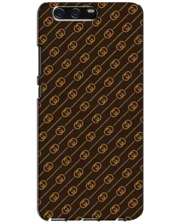 Чехол для Huawei P10 (VTR) с картинкой «Gucci — золотые диагонали»