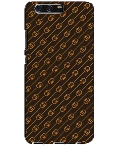 Чехол для Huawei P10 (VTR) с картинкой «Gucci — золотые диагонали»