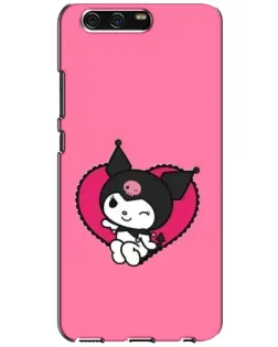 Чехол для Huawei P10 (VTR) с картинкой «Kuromi — любовь в сердце»