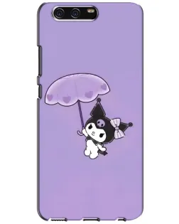 Чехол для Huawei P10 (VTR) с картинкой «Kuromi с зонтиком»
