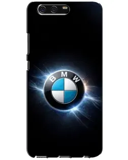 Чехол для Huawei P10 (VTR) с картинкой «BMW — неоновое сияние»
