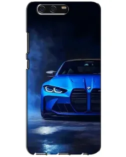 Чехол для Huawei P10 (VTR) с картинкой «Голубая BMW M4»