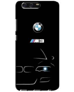 Чехол для Huawei P10 (VTR) с картинкой «Минималистичный принт BMW M3»