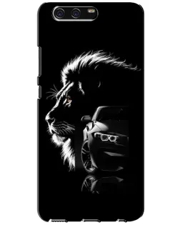 Чехол для Huawei P10 (VTR) с картинкой «BMW и лев»