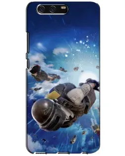 Чехол для Huawei P10 (VTR) с картинкой «Десант PUBG — прыжок»