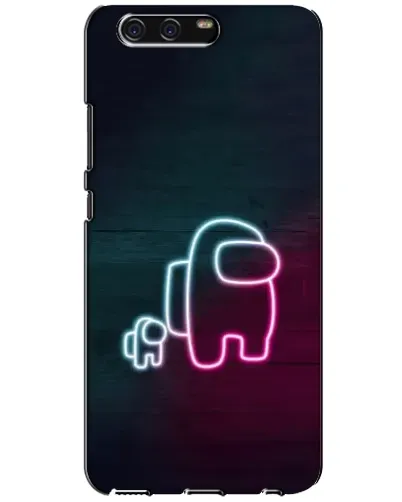 Чехол для Huawei P10 (VTR) с картинкой «Among Us неон-арт»