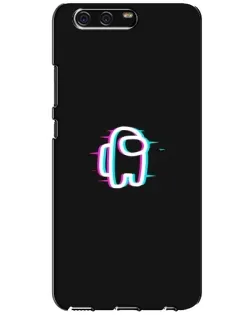 Чехол для Huawei P10 (VTR) с картинкой «Among Us неон»