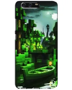 Чехол для Huawei P10 (VTR) с картинкой «Minecraft лесной пейзаж»