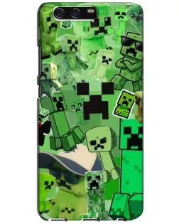 Чехол для Huawei P10 (VTR) с картинкой «Криперы Minecraft»