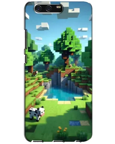 Чехол для Huawei P10 (VTR) с картинкой «Minecraft летний день»