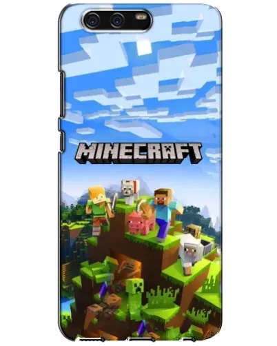 Чехол для Huawei P10 (VTR) с картинкой «Minecraft классический мир»